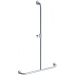 Barre de douche + maintien �poxy blanc pellet asc