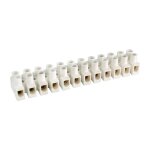 Barrette de connexion � 12 �l�ments courant 32a / 41a. sec. 6 mm. electro dh couleur blanc 10. 777 / ...