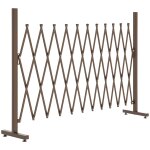 Barri�re extensible r�tractable barri�re de s�curit� 300l x 31l x 103h cm alu m�tal marron