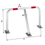 Barrière de parking eco / Ø35 / 750 / + cadenas galva à chaud Barrière de parking eco / Ø35 / 750 / + cadenas galva à chaud