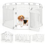 Barrière pliable à 8 panneaux pour animaux costway, clôture portable pour chien avec porte sécurisée ... Barrière pliable à 8 panneaux pour animaux costway, clôture portable pour chien avec porte sécurisée ...