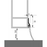 Bas de porte de garage - profil - 3 m - ads - gl ellen