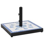 Base de parasol bleu et blanc carr 12 kg vidaxl vidaxl