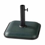 Base de parasol carr�e en ciment - marbueno summer - 35x35x5, 2 cm - 11 kg - vert - compatible Ø30 / ...