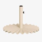 Pied de parasol rond 60cm en acier carolys tapioca beige