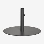 Pied de parasol rond �60 cm en acier peuet gris graphite
