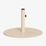 Pied de parasol rond �60 cm en acier peuet tapioca beige