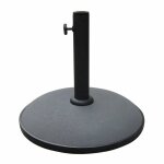 Base de parasol ronde en ciment - marbueno summer - 45x36 cm - 20 kg - gris - compatible �30 / 35 / 38 ...