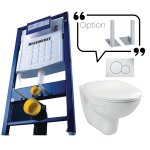 Bti - support avec cuvette suspendu + abattant + plaque + pieds - geberit - promo - auto