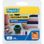 Batons de colles brillant ? 7 x 90 mm 36 units blanc noir rose blister rapid