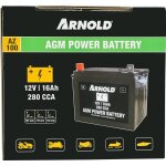 Batterie agm 12v 16ah pour tracteur tondeuse