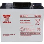 Batterie au plomb 12 v 17 ah yuasa np17 - 12 plomb (agm) (l x h x p) 181 x 167 x 76 mm raccord � vis ...
