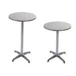 Bc - elec - bs11011 - 6 table haute de bar / réception Ø60cm, mange debout en aluminium, h: 70 ou 110 ... Bc - elec - bs11011 - 6 table haute de bar / réception Ø60cm, mange debout en aluminium, h: 70 ou 110 ...