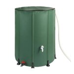 Bc - elec - bs400008 r�servoir d'eau de pluie 200 litres en pvc avec sortie pour tuyau d'arrosage, tank ...