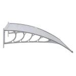 Bc - elec - m100120 auvent de porte 100x120cm, abri de porte d'entr�e, avant - toit transparent, porche ...