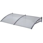 Bc - elec - m100200 auvent de porte 100x200cm, abri de porte d'entr�e, avant - toit transparent, porche ...