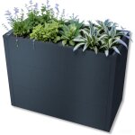 Bc - elec - shwrb002 bac potager sur�lev� jardini�re en acier galvanis� poudr� 100x50x77cm  anthracite ...