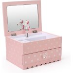 Bella bote a bijoux licorne pour filles et adolescentes ¿ bote a musique en bois avec pois etincelants ...