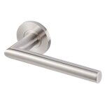 Poign�es sur rosaces rondes - inox 304 - ovalis vachette