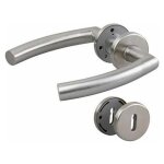 B�quille double sur rosace en inox - trondheim cl� l