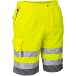 Bermuda hivis poly - coton couleur : jaune / gris taille xs portwest
