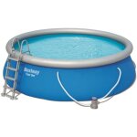 Bestway - fast set - piscine gonflable avec pompe de filtration et �chelle de piscine - 457x122 cm - ...