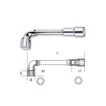Beta clés à pipe débouchée chromée polie - 932 - 220 mm - 19 - mixte Beta clés à pipe débouchée chromée polie - 932 - 220 mm - 19 - mixte