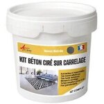 Beton cire carrelage pour sols et murs - kit beton cire sur carrelage - 10 m? (en 2 couches) flanelle ... Beton cire carrelage pour sols et murs - kit beton cire sur carrelage - 10 m? (en 2 couches) flanelle ...