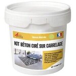 Beton cire carrelage pour sols et murs - kit beton cire sur carrelage - 2 m? (en 2 couches) chayote vert ...