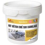 Beton cire carrelage pour sols et murs - kit beton cire sur carrelage - 2 m? (en 2 couches) pitaya rose ...