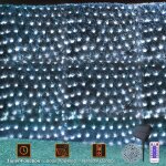 Bhhbb - filet solaire d'extérieur en maille pour jardin, 4. 5 x 1. 5 m 192 led guirlande de noël en maille ... Bhhbb - filet solaire d'extérieur en maille pour jardin, 4. 5 x 1. 5 m 192 led guirlande de noël en maille ...