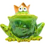 Bhhbb - grenouille décorative amusante avec couronne dorée / roi grenouille en céramique verte pour maison, ... Bhhbb - grenouille décorative amusante avec couronne dorée / roi grenouille en céramique verte pour maison, ...