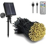 Bhhbb - guirlande lumineuse exterieure solaire, 20m 200 led guirlande solaire avec télécommande, 8 modes, ... Bhhbb - guirlande lumineuse exterieure solaire, 20m 200 led guirlande solaire avec télécommande, 8 modes, ...