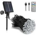 Bhhbb - guirlande lumineuse exterieure solaire, 20m 200 led guirlande solaire avec télécommande, 8 modes, ... Bhhbb - guirlande lumineuse exterieure solaire, 20m 200 led guirlande solaire avec télécommande, 8 modes, ...