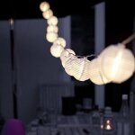 Bhhbb - guirlande lumineuse lampions 3, 2m 20 led lanterne blanche guirlande  pile dcoraion jardin ...
