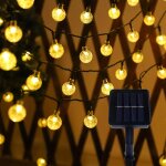 Bhhbb - guirlande lumineuse solaire d'extérieur - 5 m - 20 led - en cristal - blanc chaud - 8 modes - ... Bhhbb - guirlande lumineuse solaire d'extérieur - 5 m - 20 led - en cristal - blanc chaud - 8 modes - ...