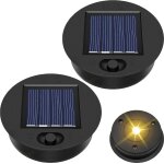 Bhhbb - lampe solaire de rechange, 2 pices 7cm remplacement de couvercles solaires, etanche panneau ...