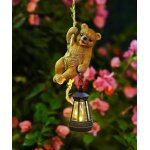 Bhhbb - solaire suspendu bronze ours statuette jardin corde d'escalade ours avec lanterne led dcoration ...
