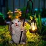 Bhhbb - statues solaires de jardin - cadeau de fête des mères - figurine de lapin lumineuse pour extérieur, ... Bhhbb - statues solaires de jardin - cadeau de fête des mères - figurine de lapin lumineuse pour extérieur, ...