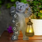 Bhhbb - statue solaire de jardin ours gris ornament outdoor, figurine d'animal de jardin avec lumière ... Bhhbb - statue solaire de jardin ours gris ornament outdoor, figurine d'animal de jardin avec lumière ...