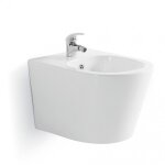 Bidet suspendu en ceramique arrondi blues