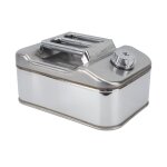Bidon de carburant argenté de 2. 6 gallons, 10l, en acier inoxydable, pour eau et gaz, pour tondeuse ... Bidon de carburant argenté de 2. 6 gallons, 10l, en acier inoxydable, pour eau et gaz, pour tondeuse ...