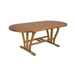 Bizzotto - table de jardin ovale extensible 150 / 200 cm en acacia huil� - ines