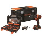 Black & decker 18v perceuse  percussion avec 104 - pce. accessoires - bdchd18s1ka