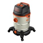 Black & decker aspirateur eau et poussiere 1600 w cuve 30 l en inox avec prise pour outil lectroportatif ...