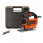 Black & decker ks901pek - qs scie sauteuse  fil pendulaire 620w dans mallette avec deux lames