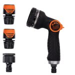 Black + decker pistolet d'arrosage avec 3 raccords pour tuyau - d�bit r�glable - plastique noir / orange ...