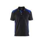 Blaklader polo de travail piqu� bicolore - 3324 - noir / bleu clair - m