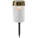 (d - blanc avec piquet) lampe solaire led pour tombe, blanche, avec cellule solaire et ouverture et fermeture ... (d - blanc avec piquet) lampe solaire led pour tombe, blanche, avec cellule solaire et ouverture et fermeture ...