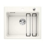 Blanco - etagon 6 - �vier en c�ramique, 584x510 mm, avec commande de vidage et accessoires, infino, blanc ...